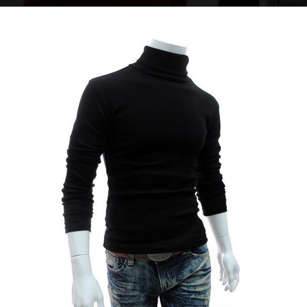 Men’s Black turtleneck sweater